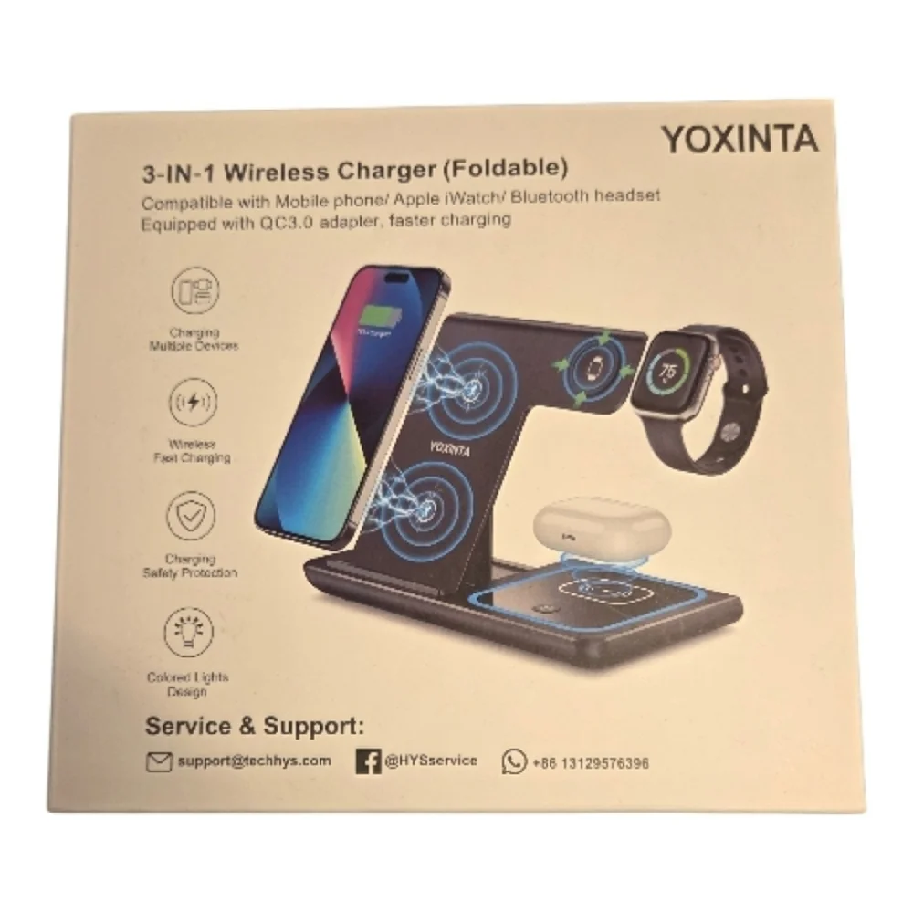 3-in-1 Wireless Charger - Black - Picture 1 of 4